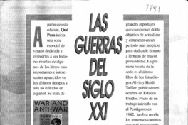 Las guerras del siglo XXI. Las guerras del siglo XXI.