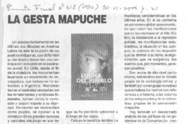 La gesta mapuche La gesta mapuche