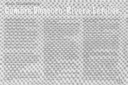 Cumbre Dióscoro-Rivera Letelier [entrevista]