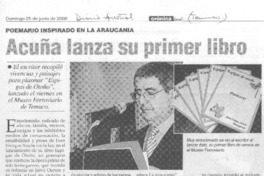 Acuña lanza su primer libro Acuña lanza su primer libro