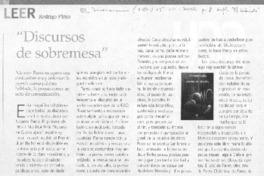Discursos de sobremesa Discursos de sobremesa