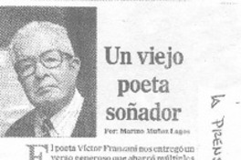 Un viejo poeta soñador Un viejo poeta soñador