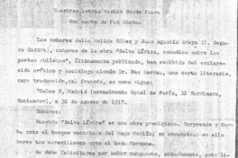 Nuestras letras vistas desde fuera Nuestras letras vistas desde fuera