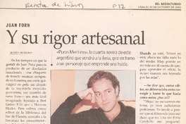 Y su rigor artesanal (entrevista) Y su rigor artesanal (entrevista)