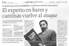 El experto en bares y cantinas vuelve al ataque (entrevista) El experto en bares y cantinas vuelve al ataque (entrevista)