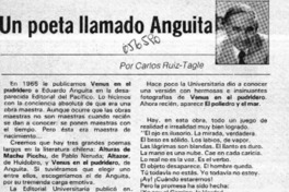 Un poeta llamado Anguita  [artículo] Carlos Ruiz-Tagle.