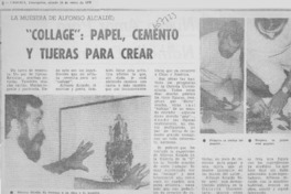 "Collage": papel, cemento y tijeras para crear. "Collage": papel, cemento y tijeras para crear.