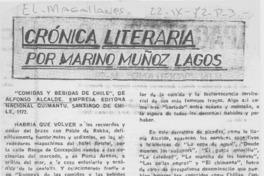 Crónica literaria Crónica literaria