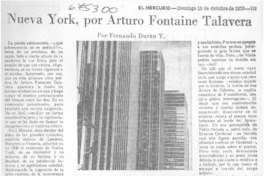 Nueva York, por Arturo Fontaine Talavera