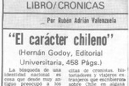 El carácter chileno" El carácter chileno"