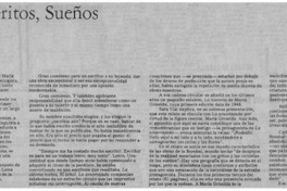Despojos, gritos, sueños