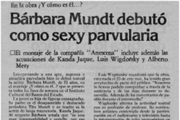 Bárbara Mundt debutó como sexy parvularia. Bárbara Mundt debutó como sexy parvularia.