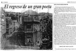 El Regreso de un gran poeta El Regreso de un gran poeta
