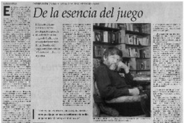 De la escencia el juego : [entrevista]