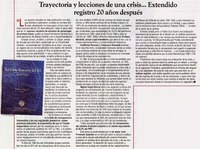 Trayectoria y lecciones de una crisis. Extendido registro 20 años después.