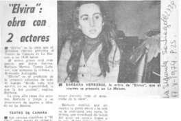 Elvira", obra con 2 actores. Elvira", obra con 2 actores.