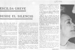 Escilda Greve desde el silencio Escilda Greve desde el silencio