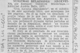 Nuestras relaciones con Argentina.