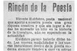 Rincón de la poesía.