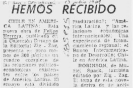 Hemos recibido.