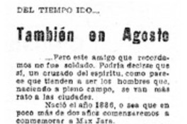 También en agosto También en agosto