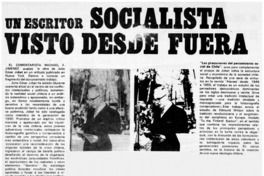Un Escritor socialista visto desde fuera Un Escritor socialista visto desde fuera