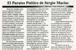 El paraíso poético de Sergio Macías El paraíso poético de Sergio Macías