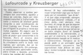 Lafourcade y Kreuzberger Lafourcade y Kreuzberger