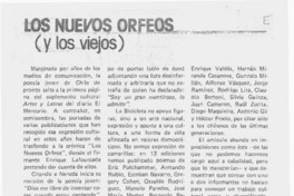 Los nuevos orfeos. Los nuevos orfeos.