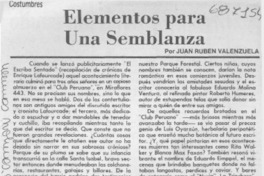 Elementos para una semblanza Elementos para una semblanza