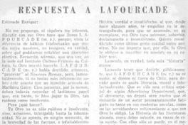 Respuesta a Lafourcade Respuesta a Lafourcade