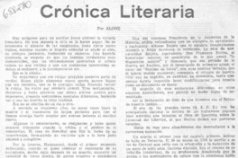 Crónica literaria Crónica literaria