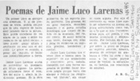 Poemas de Jaime Luco Larenas