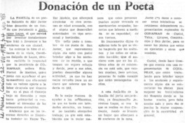 Donación de un poeta. Donación de un poeta.