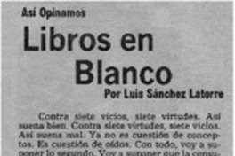 Libro en blanco Libro en blanco