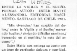 Entre la vigilia y el sueño. Entre la vigilia y el sueño.