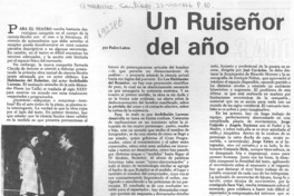 Un ruiseñor del año Un ruiseñor del año