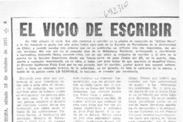 El vicio de escribir El vicio de escribir
