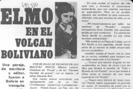 Elmo en el volcán boliviano.
