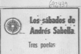 Tres poetas Tres poetas