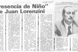 Presencia de niño" de Juan Lorenzini Presencia de niño" de Juan Lorenzini
