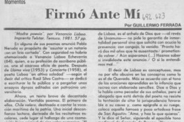 Firmó ante mí Firmó ante mí