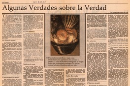 Algunas verdades sobre la verdad Algunas verdades sobre la verdad