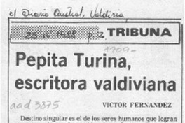 Pepita Turina, escritora valdiviana Pepita Turina, escritora valdiviana