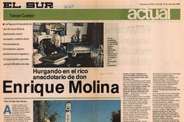 Hurgando en el rico anecdotario de don Enrique Molina Hurgando en el rico anecdotario de don Enrique Molina