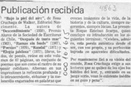 Publicación recibida  [artículo].