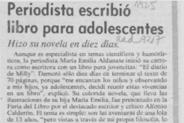 Periodista escribió libro para adolescentes Periodista escribió libro para adolescentes