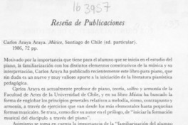 Carlos Araya Araya, "Música" Carlos Araya Araya, "Música"