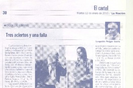 Tres acietos y una falla Tres acietos y una falla