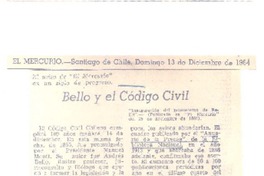 Bello y el Código Civil Bello y el Código Civil